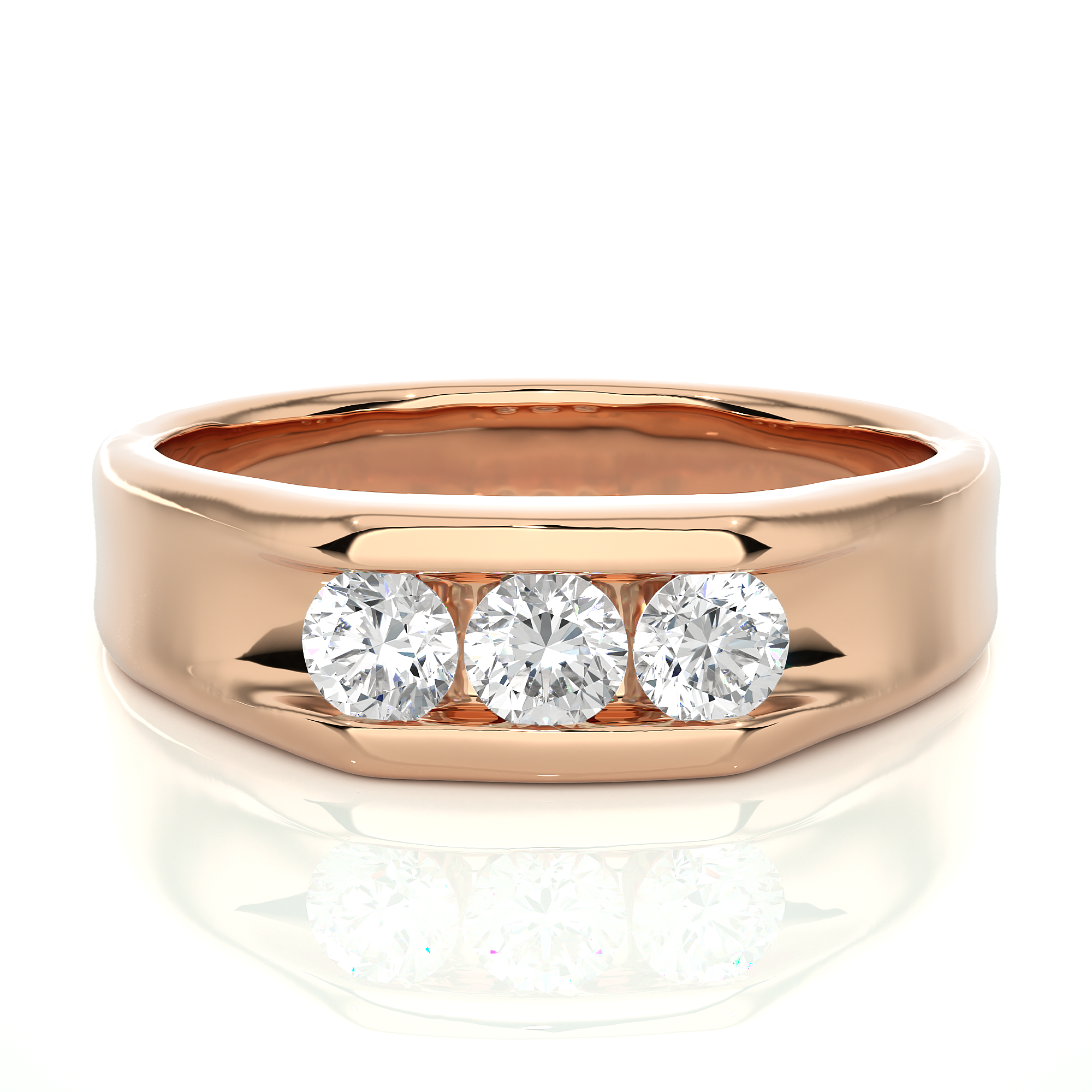0.52 Carat H Color VS1 Clarity Diamond Studded Natural Diamond Ring.
